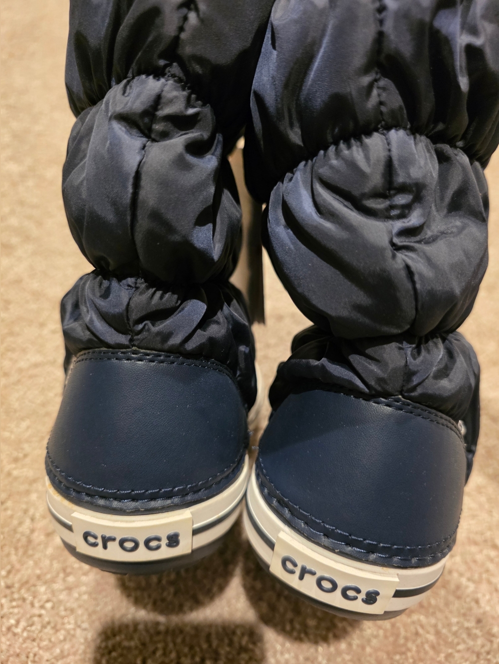 Crocs Women's Navy/White Winter Puff Boot (NWT) - Picture 8 of 10